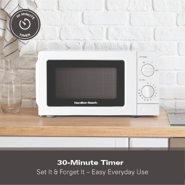Hamilton Beach 20L, 700W Microwave - White