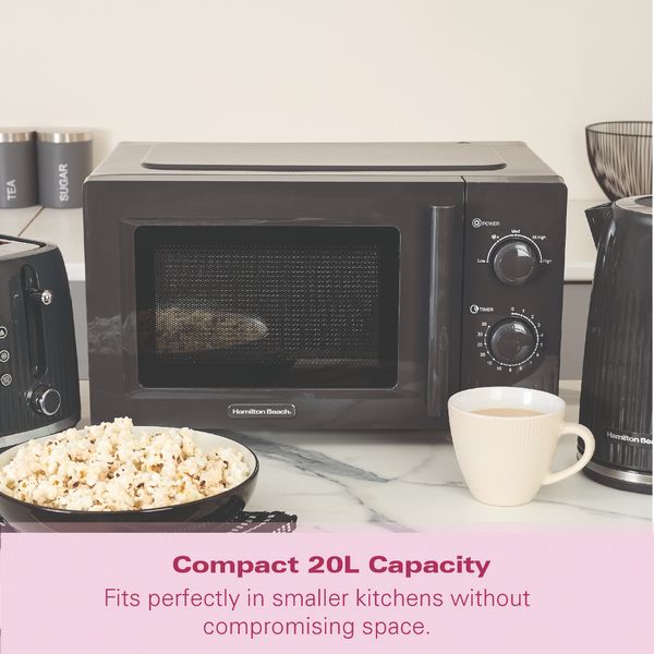 Hamilton Beach Miami 20L Microwave Charcoal