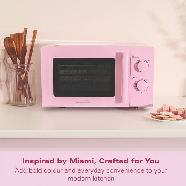 Hamilton Beach Miami 20L Microwave Flamingo Pink