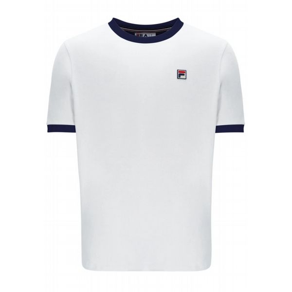FILA MARCONI ESSENTIAL RINGER TEE MENS - WHITE/FNAVY