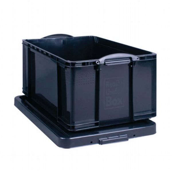 Really Useful 64L Recycled Plastic Storage Box Black