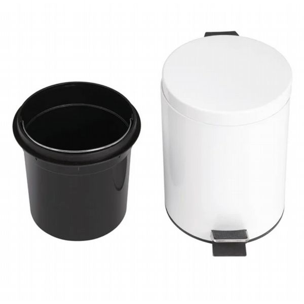 Bolero Pedal Bin White 5Ltr