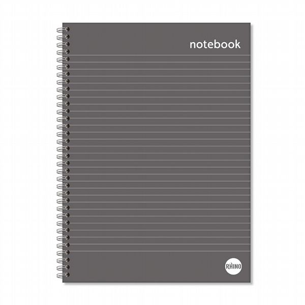 RHINO Everyday A4 Twinwire Hardback Notebook 160 Pages / 80 Leaf 8mm Lined