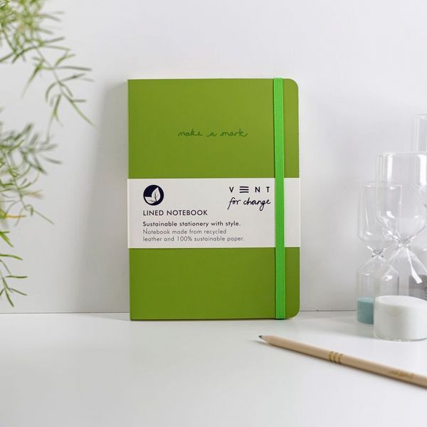 Make a Mark Notebook Recycled Leather A5 � Green