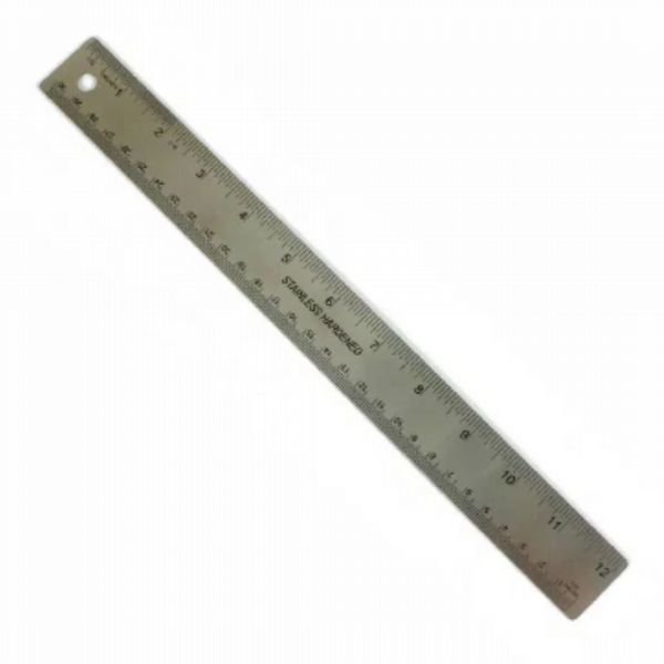 Steel Ruler 30cm cork backed non-slip cm/inches