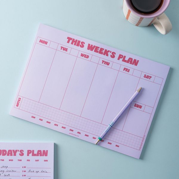 A4 Weekly Planner Pad | Lilac & Plum
