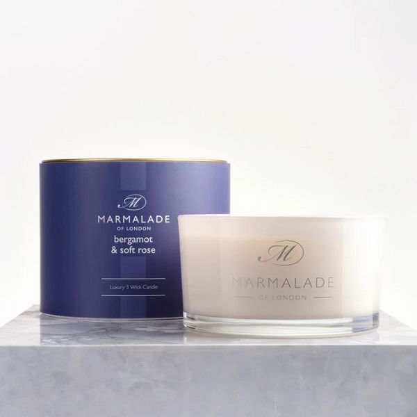 Marmalade Bergamot & Soft Rose 3 Wick Candle