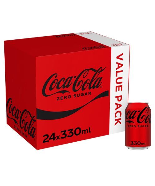 Coke Zero Soft Drink 330ml (Pack of 24)