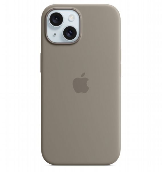 Apple Case for iPhone 15 Silicone with MagSafe - Clay (New)