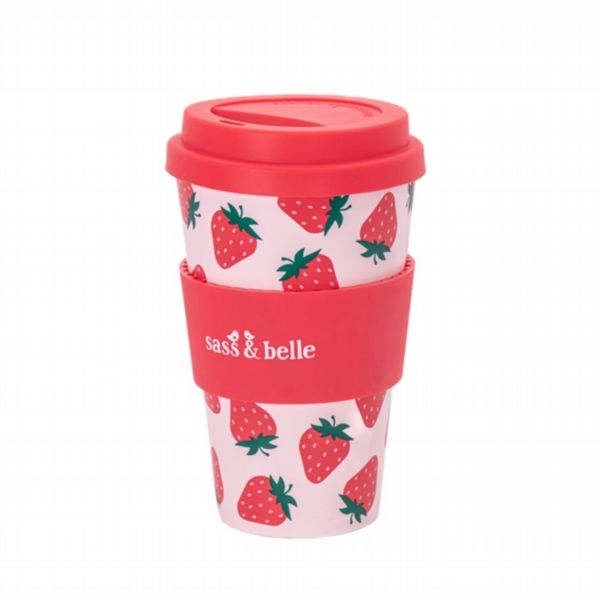 Sass & Belle Strawberry Travel Coffee Cup