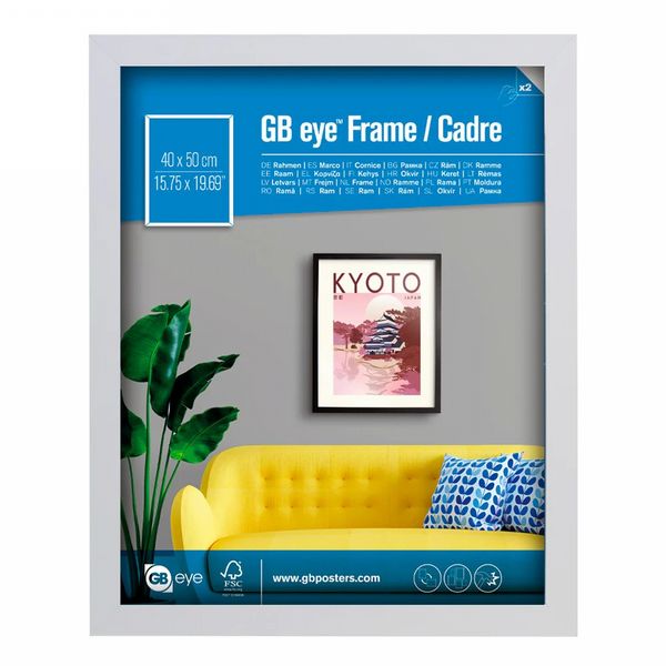 GB Eye Contemporary Wooden White Picture Frame - Mini - 40 x 50cm
