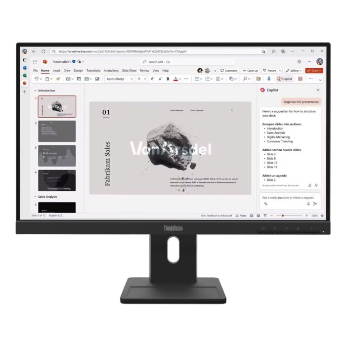 Lenovo Thinkvision E22-40 Monitor - 64C9MAT6UK
