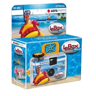 Agfa LeBox Ocean - Weatherproof Disposable Camera with Film