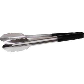 Vogue Colour Coded Black Serving Tongs 11