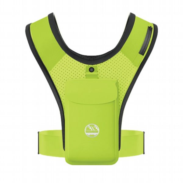 Six Peaks Running Vest with Phone Holder (Fluo Yellow, One Size)